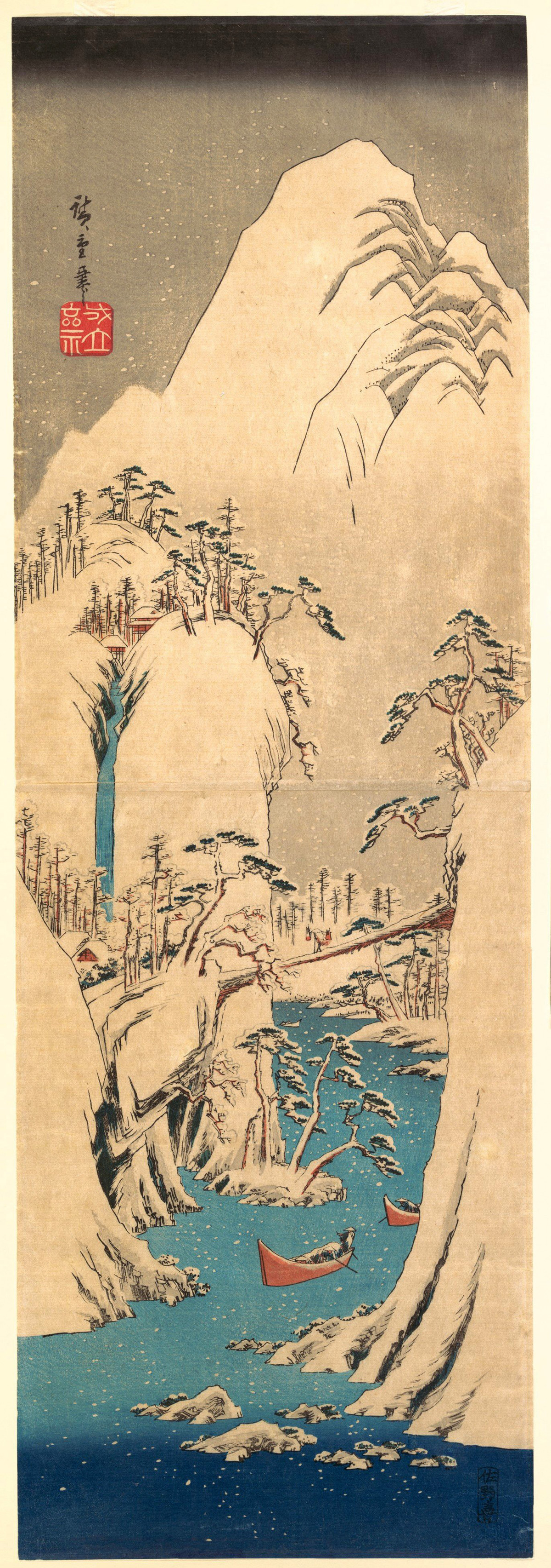edo woodblock print ink and colour on paper